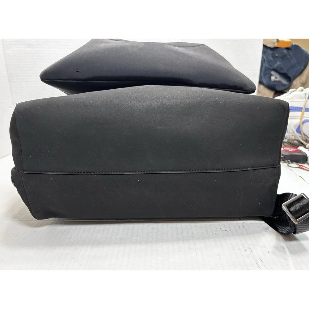 Caraa x Athleta Backpack Black Neoprene‎ Laptop Travel Bag Removable Pouch